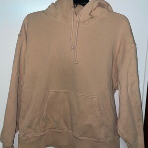 TNA Cream Pullover Hoodie with Front Pocket and Relaxed Fit